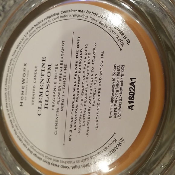 HomeWorx by Harry Slatkin Clementine Scented 3 Wick Candle. - Picture 8 of 8